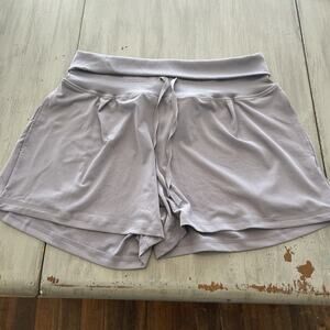 NWT Fabletics Purple Maj Roll Waist Shorts Sz XXL